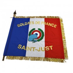 Drapeau de cérémonie Soldats de France Saint-Just
